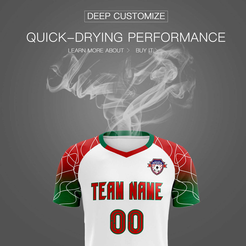 Custom White Classic Soccer Training Sets Jersey For Adults/Kids