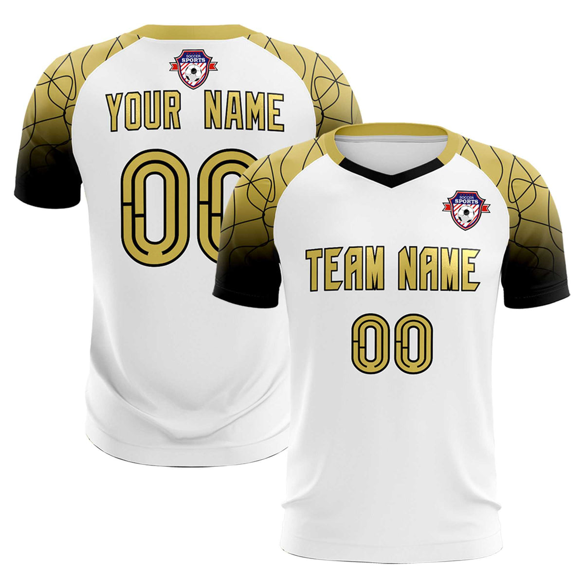 Custom White Classic Soccer Training Sets Jersey For Adults/Kids