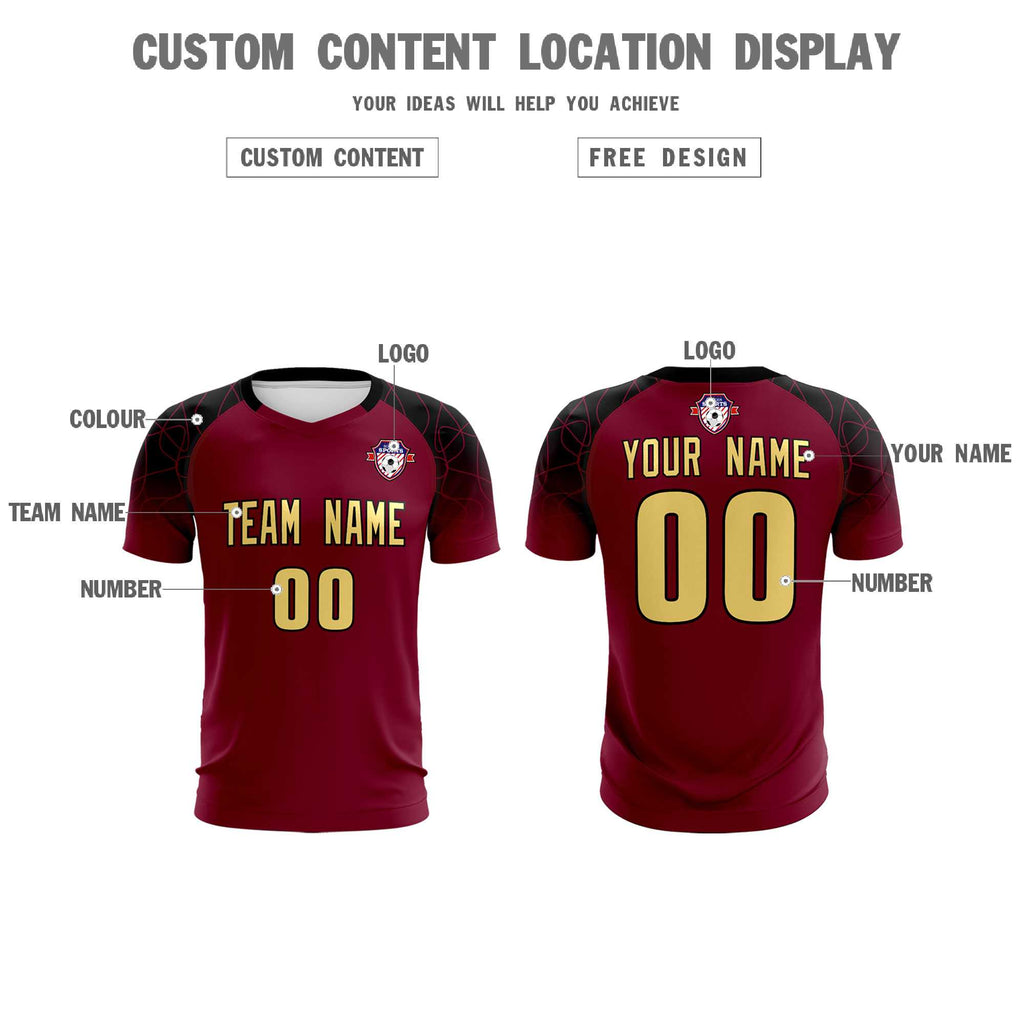 Custom Crimson Classic Soccer Training Sets Jersey For Adults/Kids