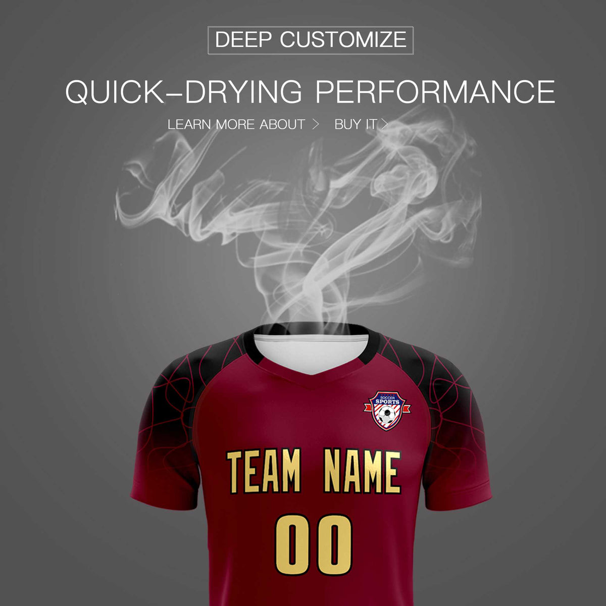 Custom Crimson Classic Soccer Training Sets Jersey For Adults/Kids