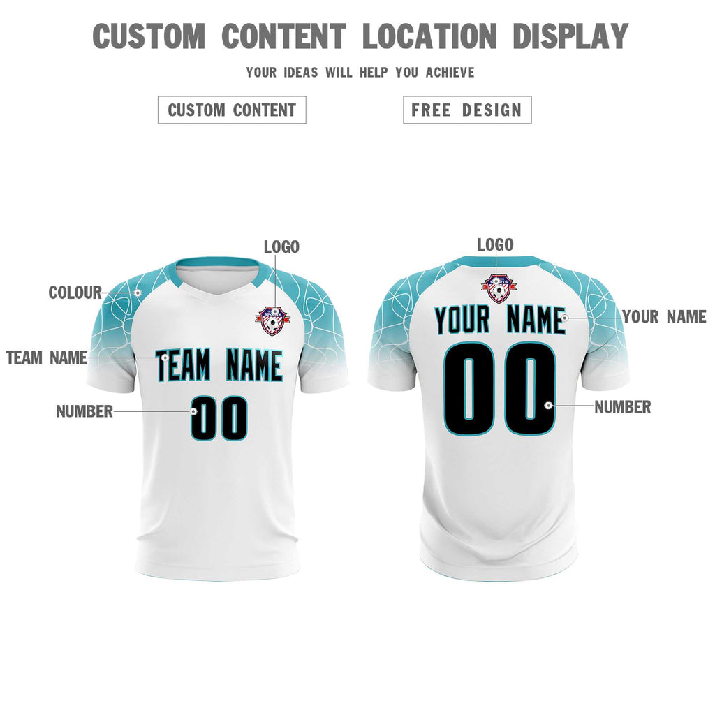Custom White Classic Soccer Training Sets Jersey For Adults/Kids