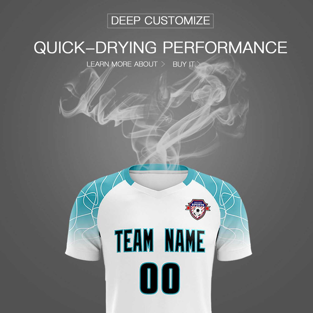 Custom White Classic Soccer Training Sets Jersey For Adults/Kids