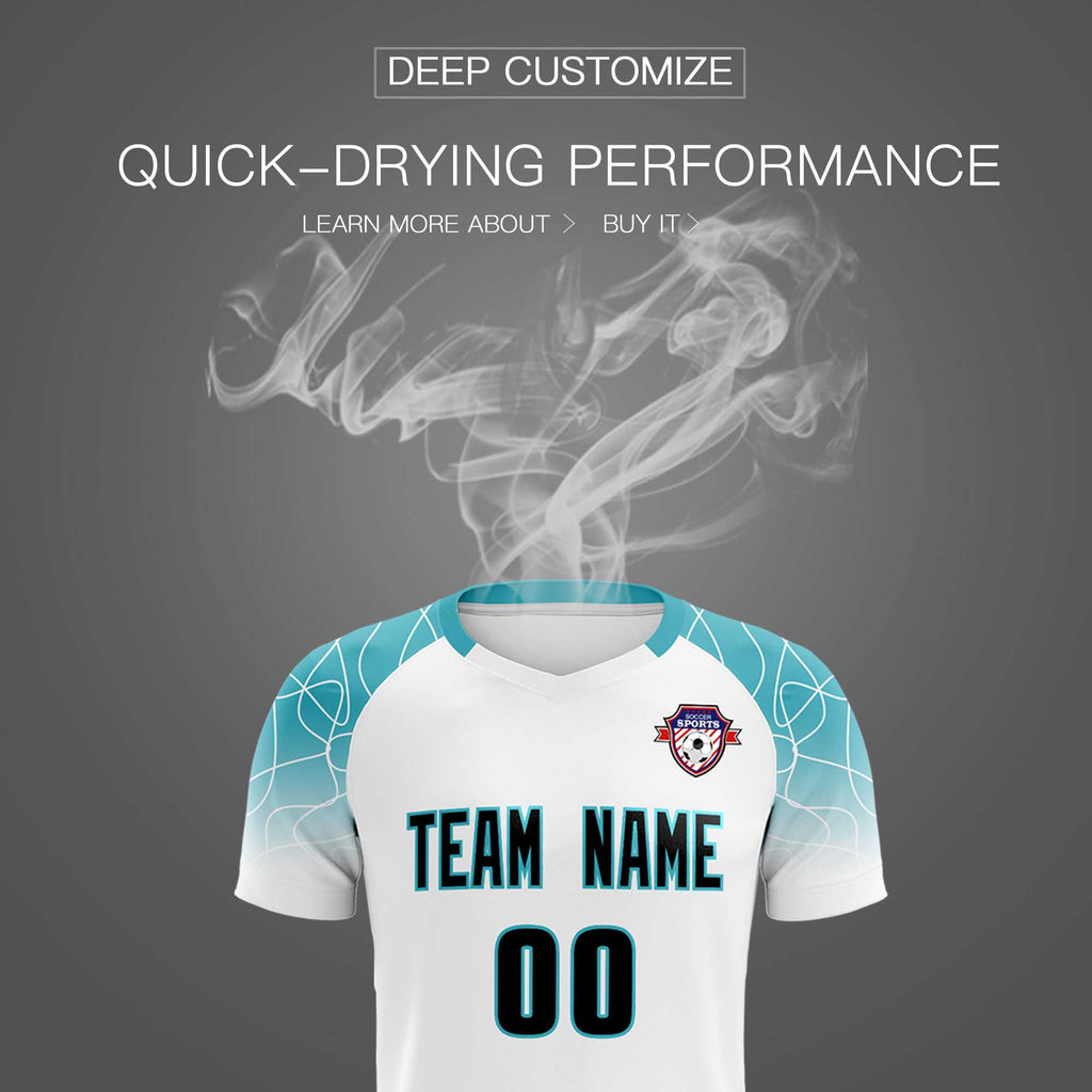 Custom White Classic Soccer Training Sets Jersey For Adults/Kids