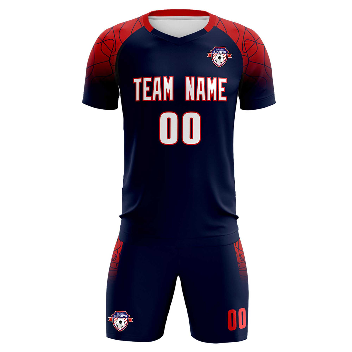 Custom Navy Classic Soccer Training Sets Jersey For Adults/Kids