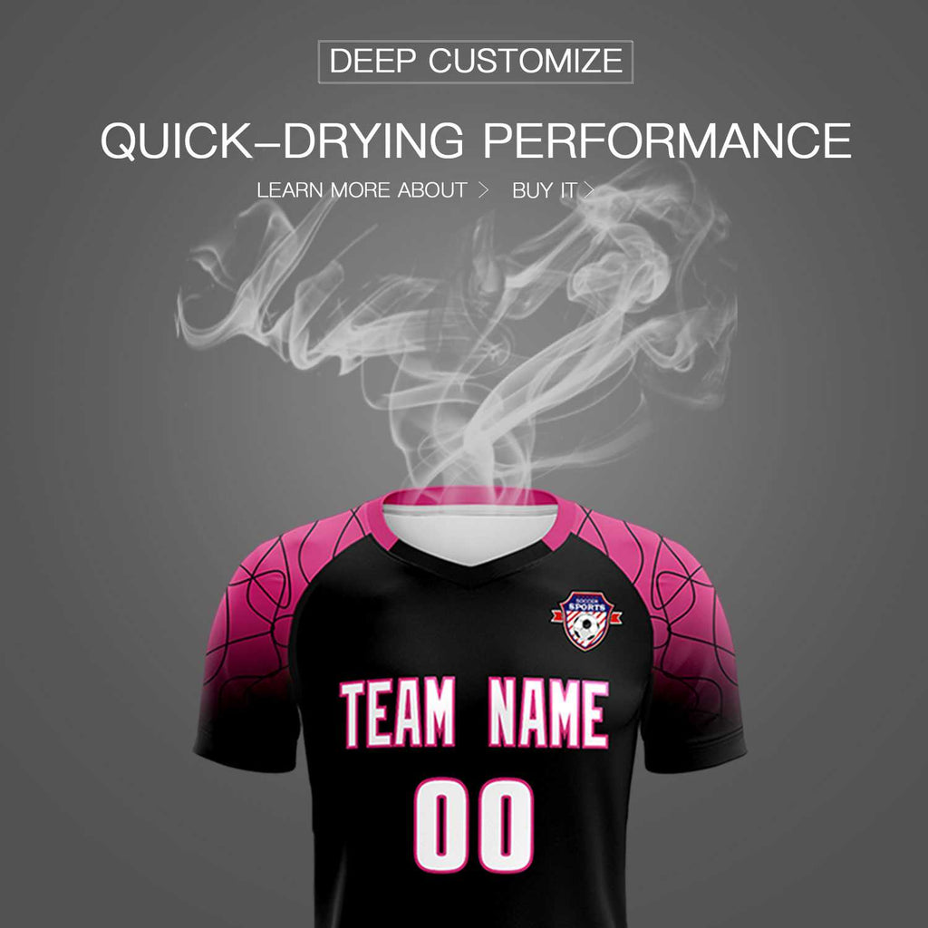Custom Black Classic Soccer Training Sets Jersey For Adults/Kids