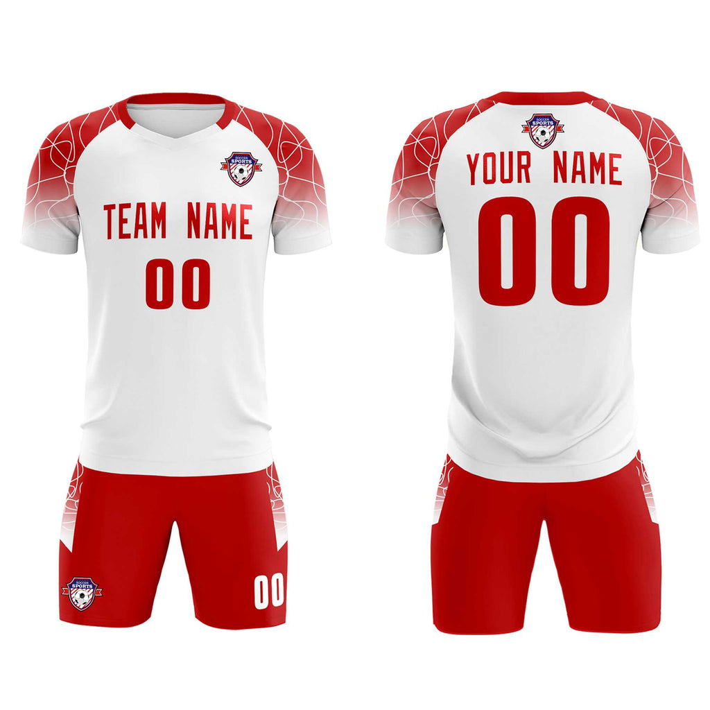 Custom White Classic Soccer Training Sets Jersey For Adults/Kids