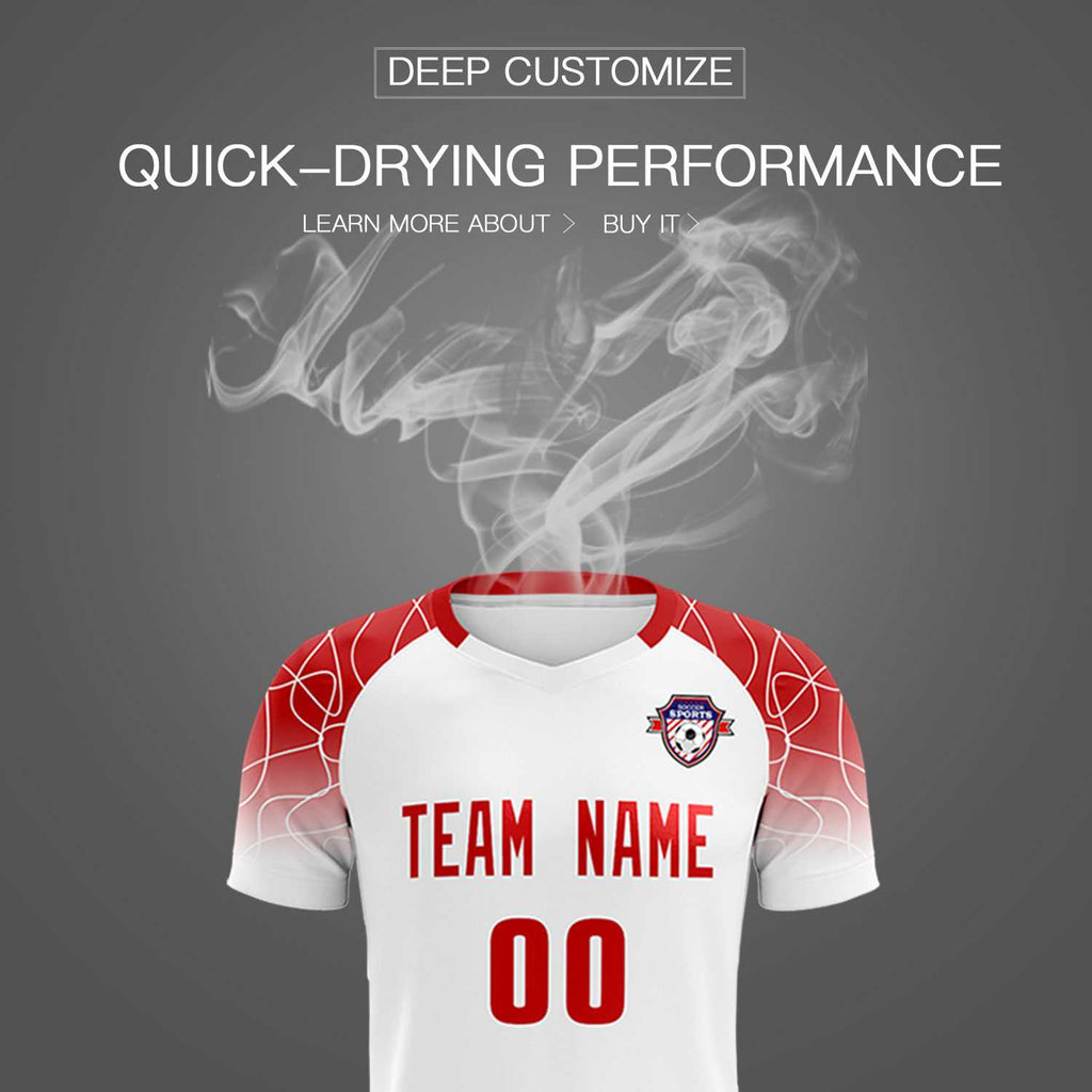 Custom White Classic Soccer Training Sets Jersey For Adults/Kids
