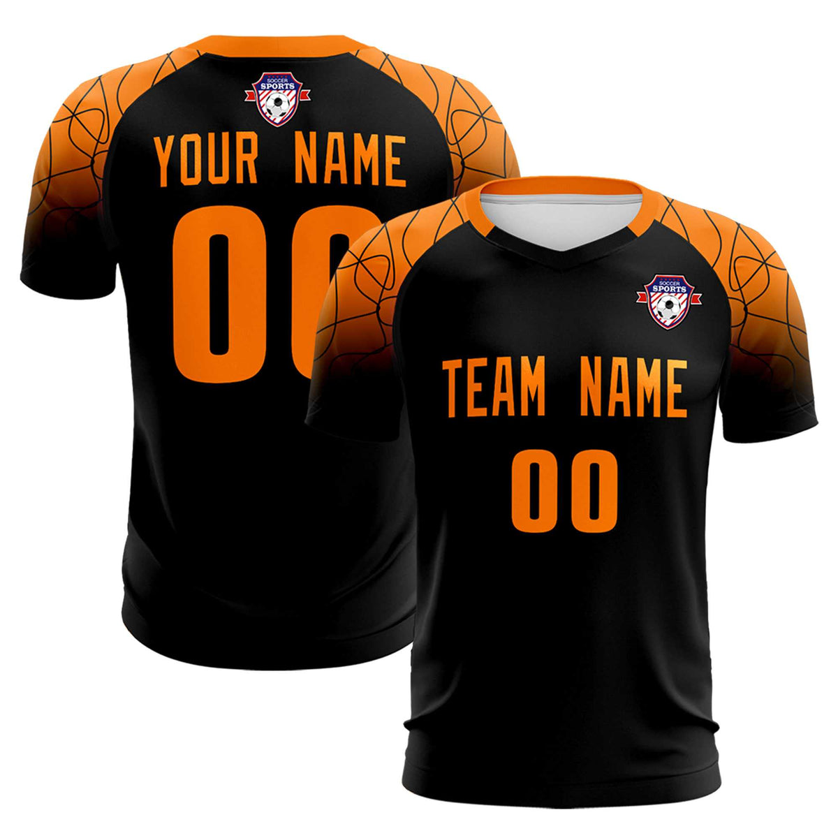 Custom Black Classic Soccer Training Sets Jersey For Adults/Kids