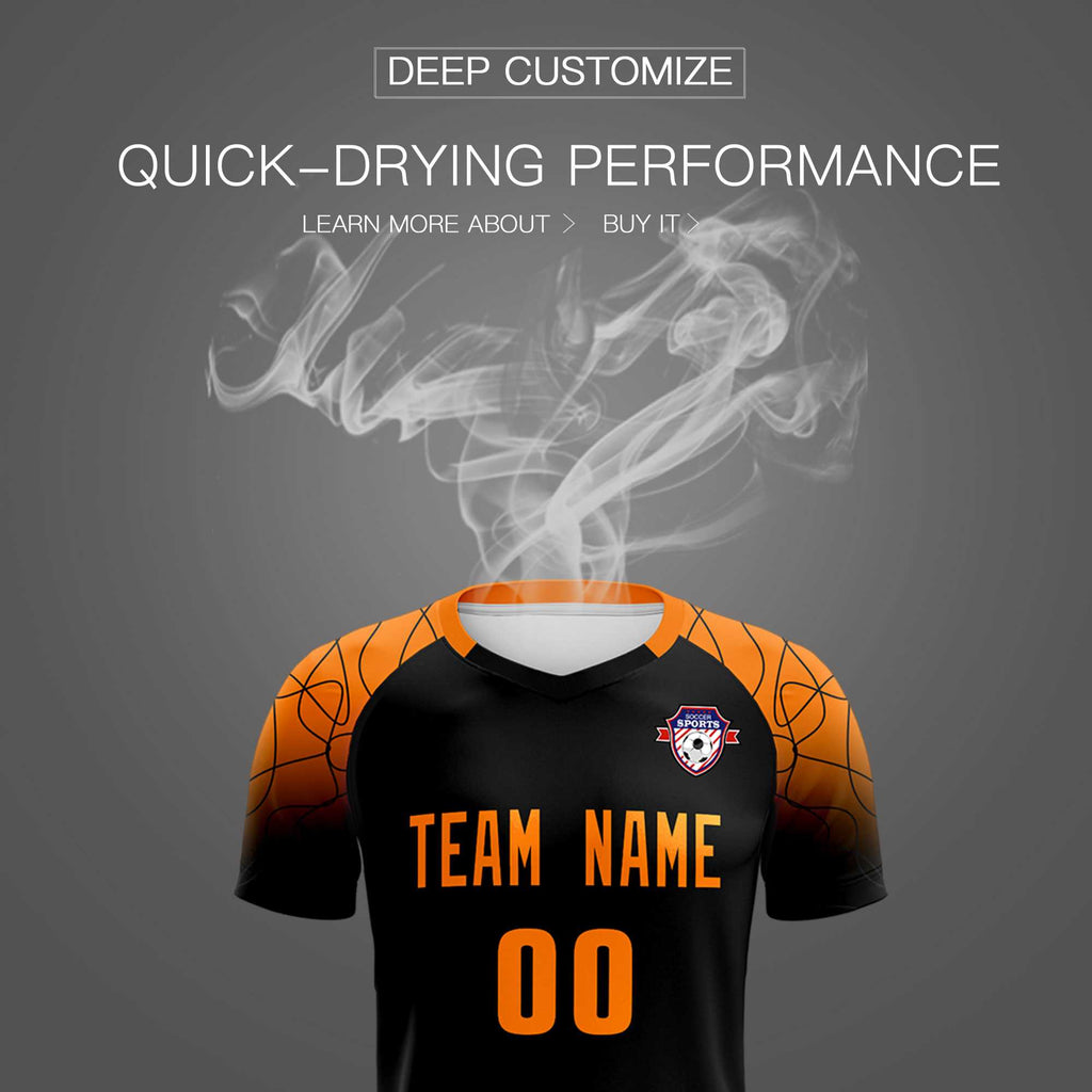 Custom Black Classic Soccer Training Sets Jersey For Adults/Kids