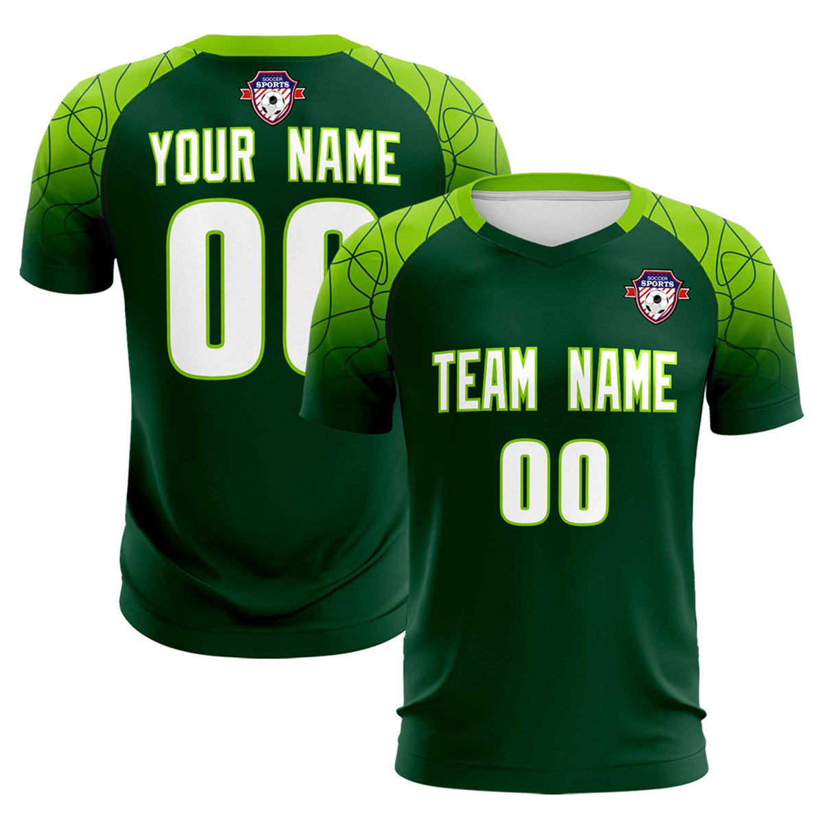 Custom Green Classic Soccer Training Sets Jersey For Adults/Kids