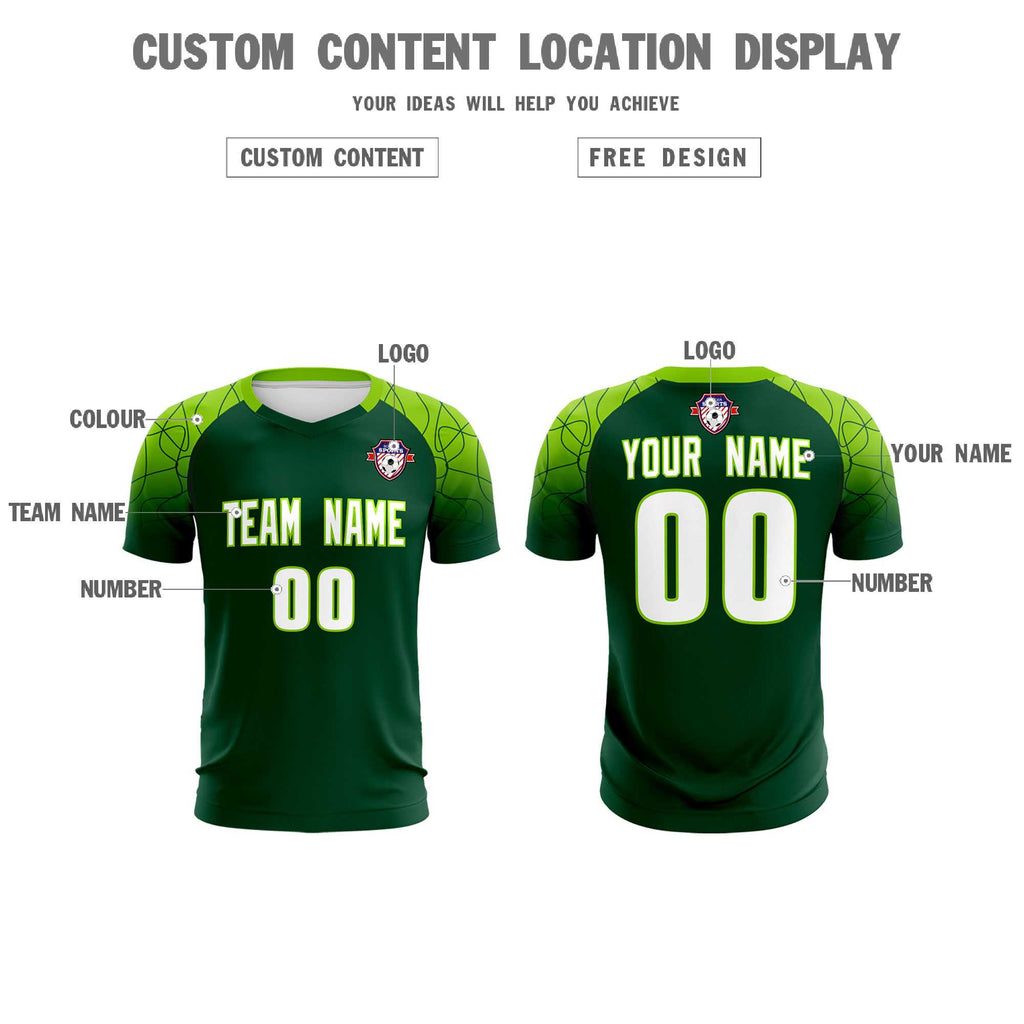 Custom Green Classic Soccer Training Sets Jersey For Adults/Kids