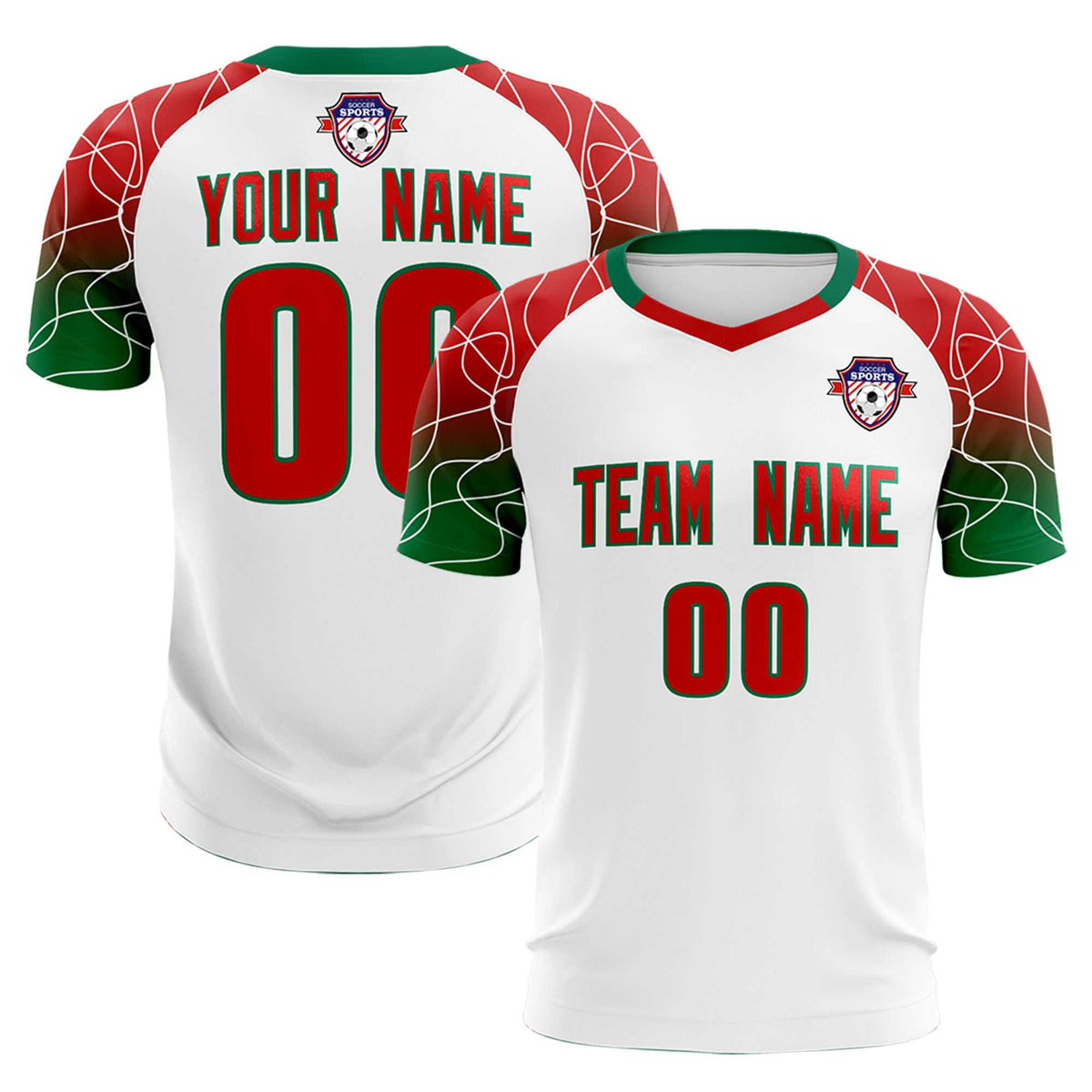 Custom White Classic Soccer Training Sets Jersey For Adults/Kids