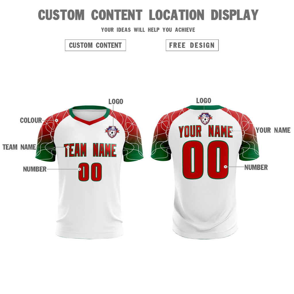 Custom White Classic Soccer Training Sets Jersey For Adults/Kids