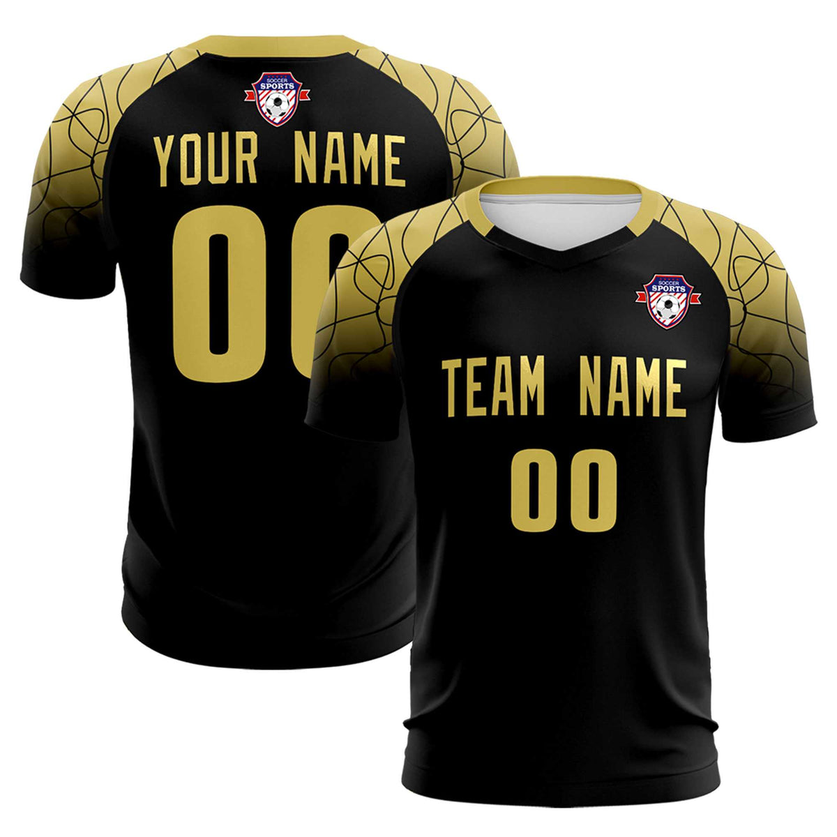 Custom Black Classic Soccer Training Sets Jersey For Adults/Kids