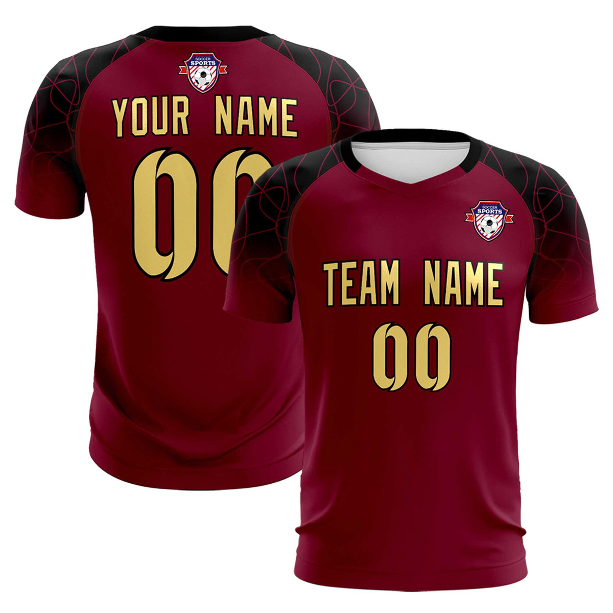 Custom Crimson Classic Soccer Training Sets Jersey For Adults/Kids
