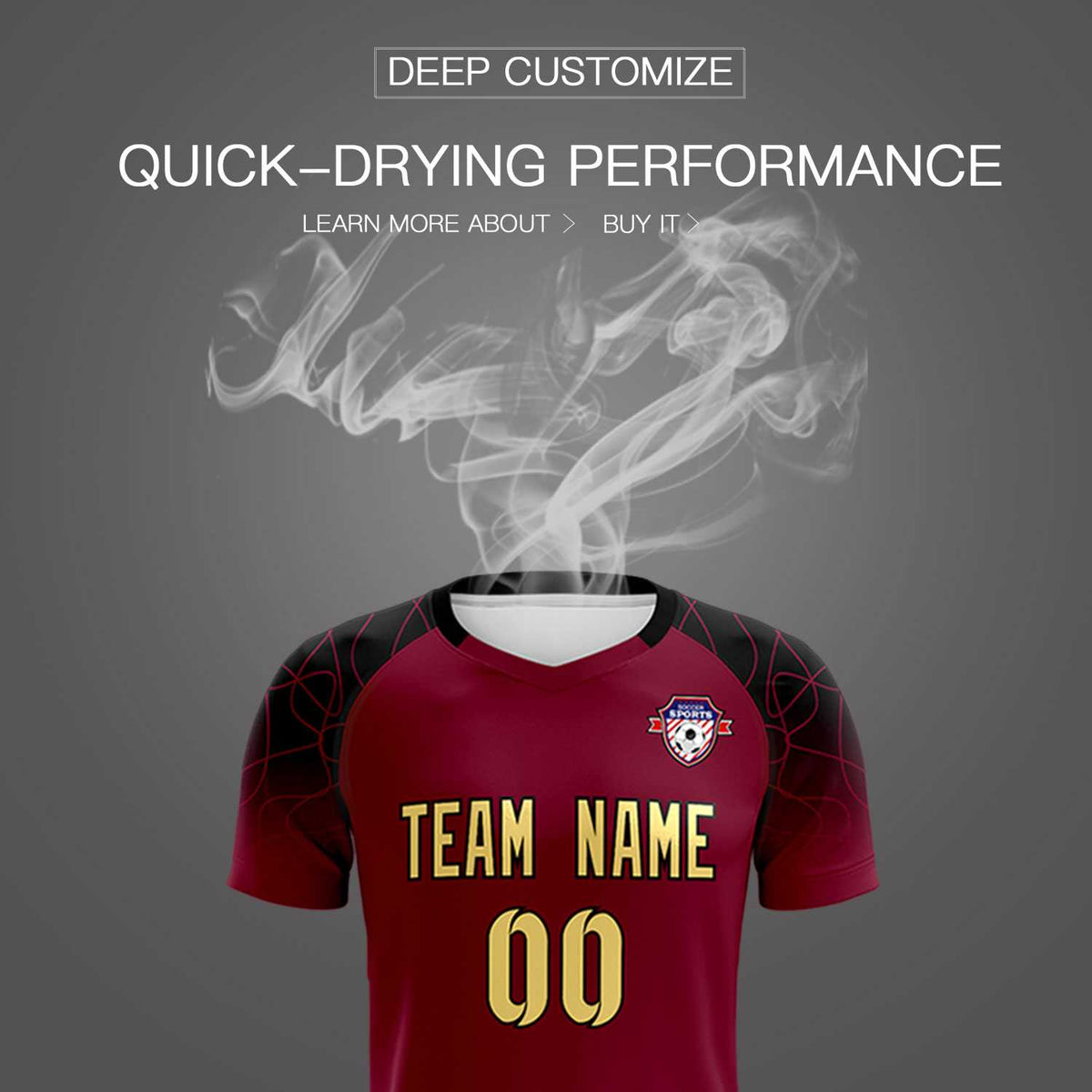 Custom Crimson Classic Soccer Training Sets Jersey For Adults/Kids