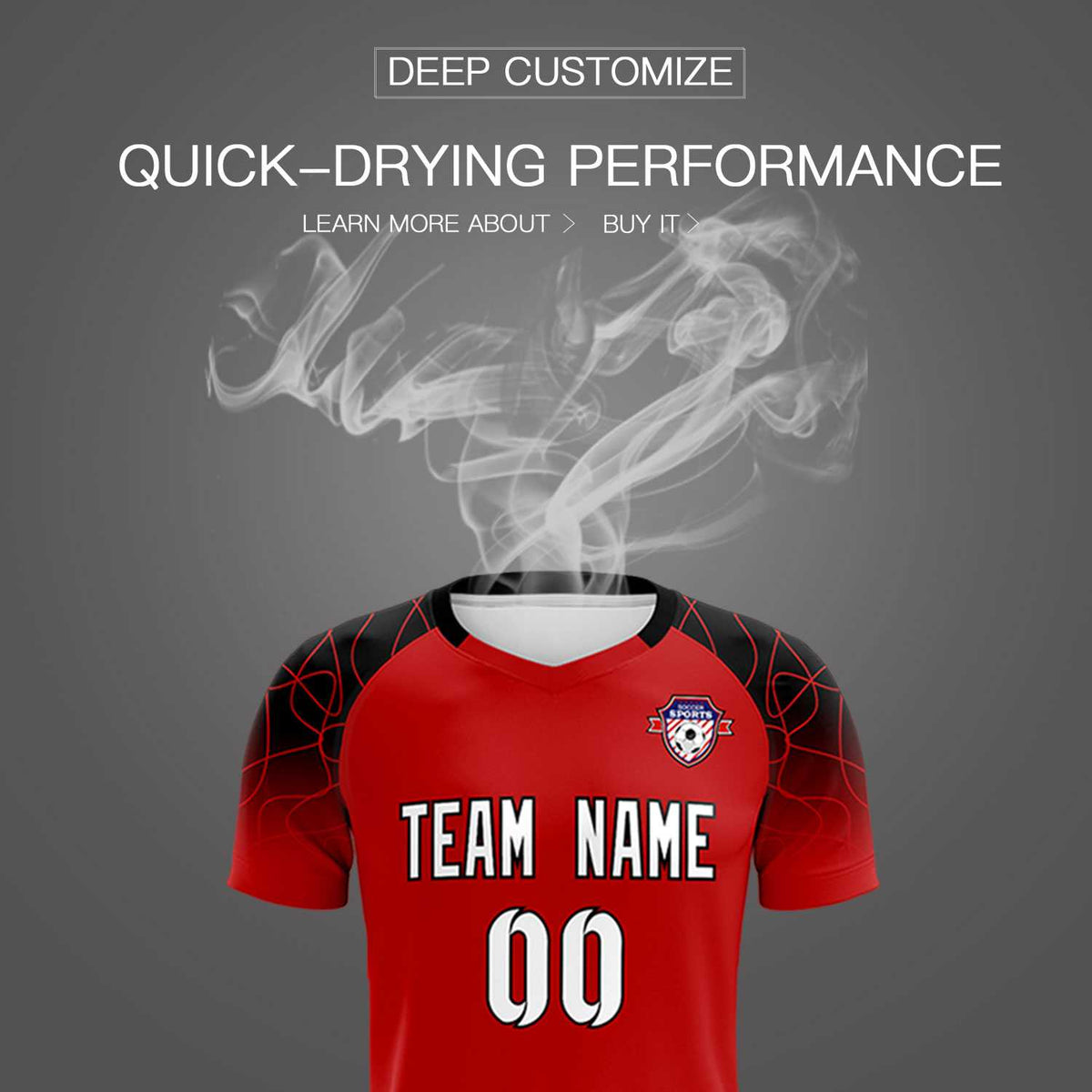 Custom Red Classic Soccer Training Sets Jersey For Adults/Kids