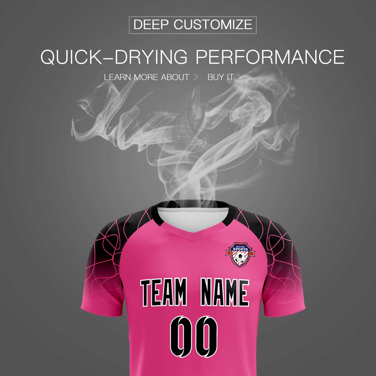 Custom Rose Red Classic Soccer Training Sets Jersey For Adults/Kids