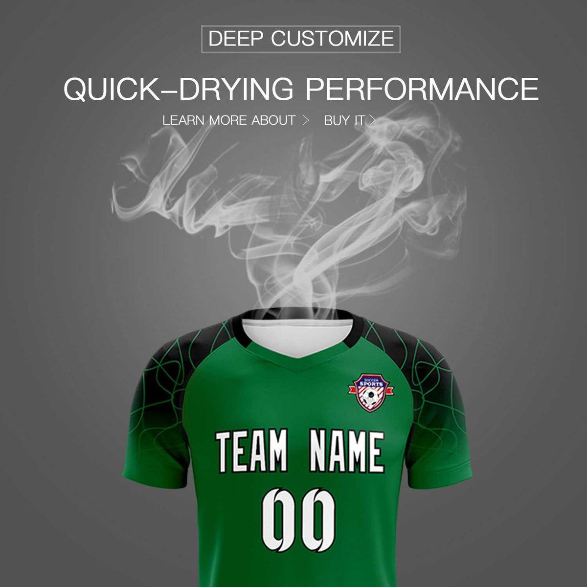 Custom Kelly Green Classic Soccer Training Sets Jersey For Adults/Kids