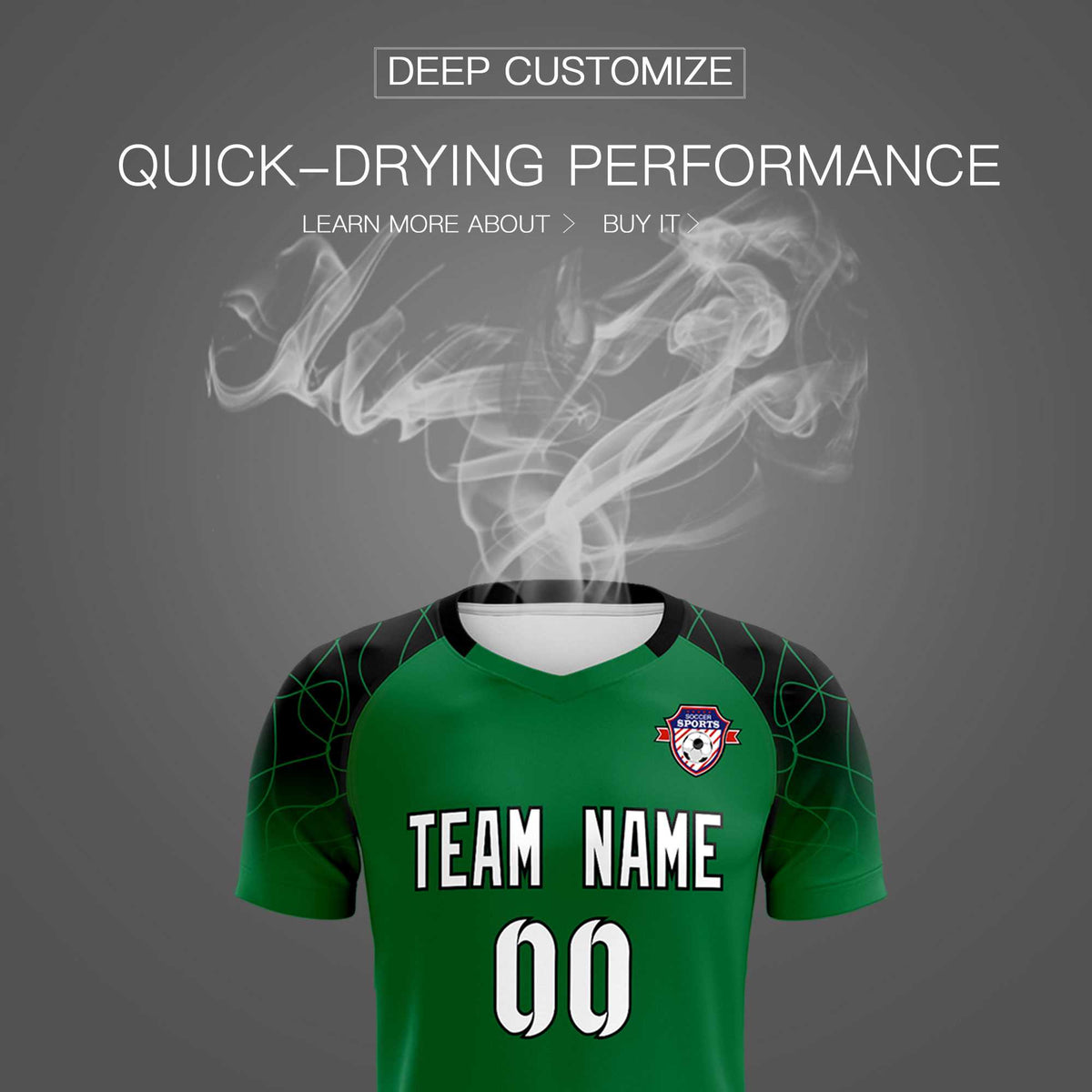 Custom Kelly Green Classic Soccer Training Sets Jersey For Adults/Kids