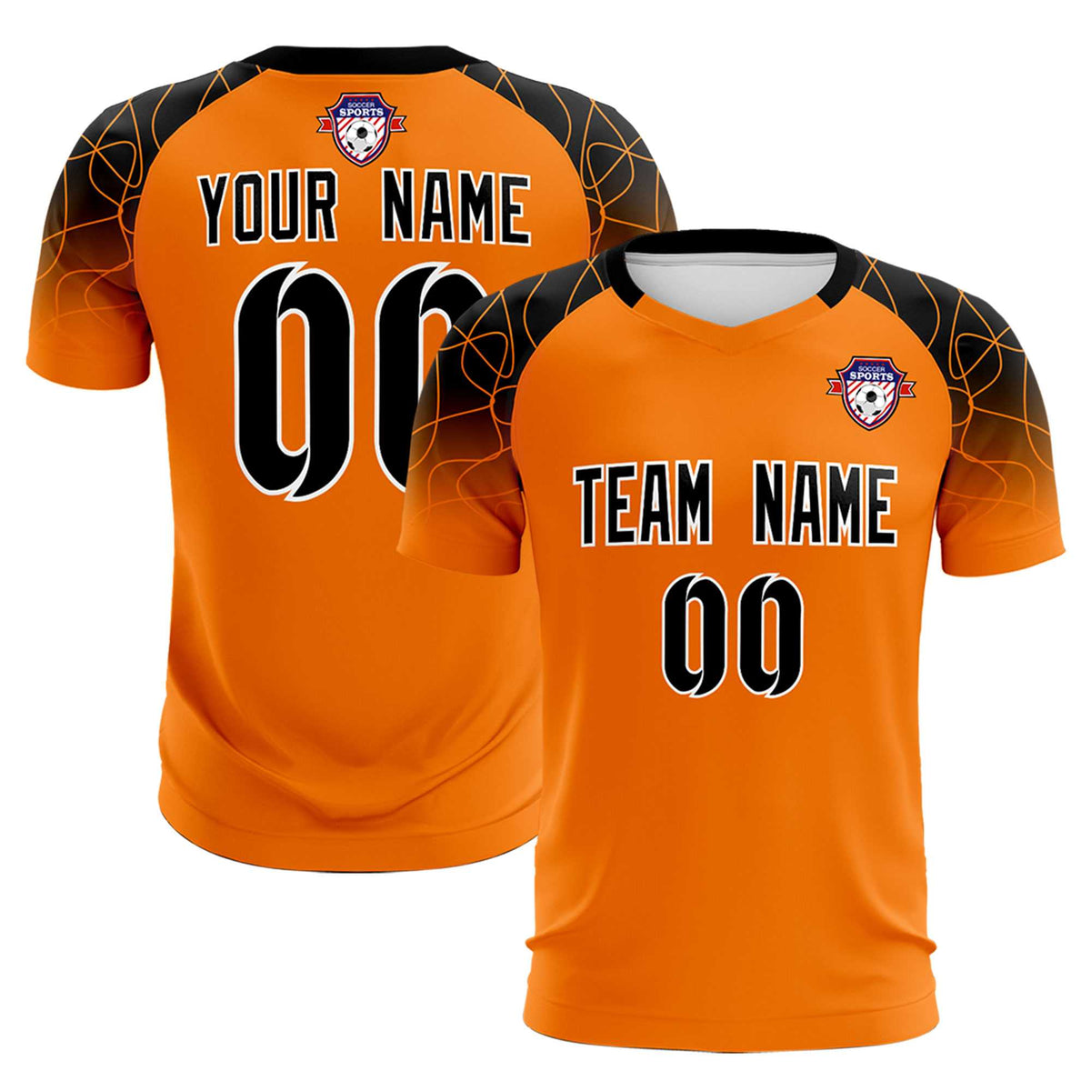 Custom Orange Classic Soccer Training Sets Jersey For Adults/Kids