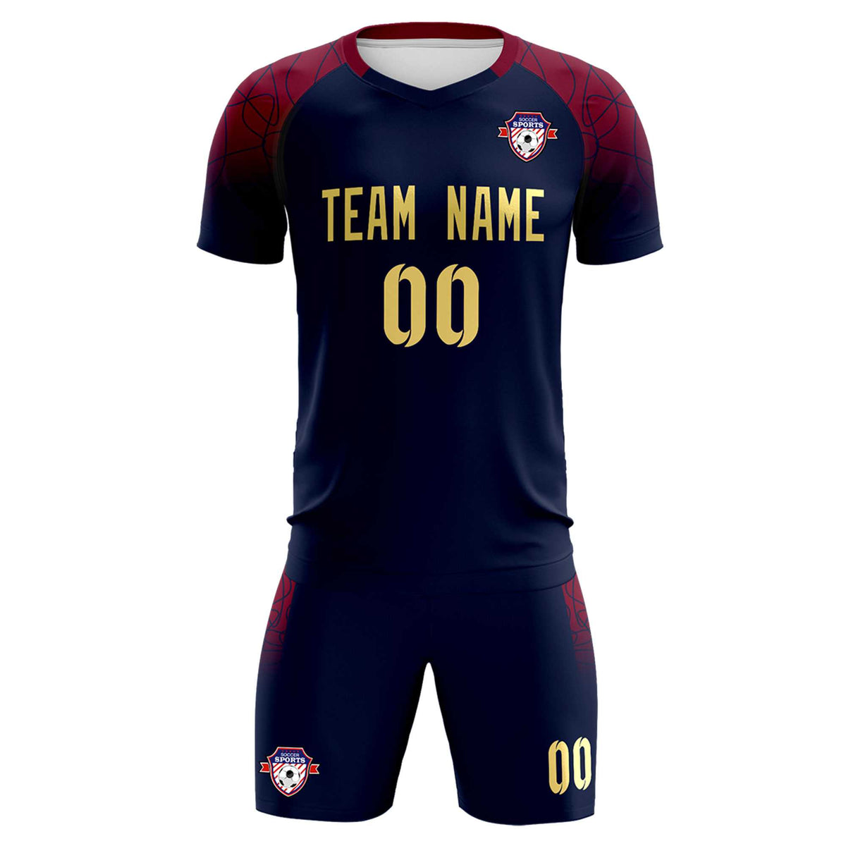 Custom Navy Classic Soccer Training Sets Jersey For Adults/Kids