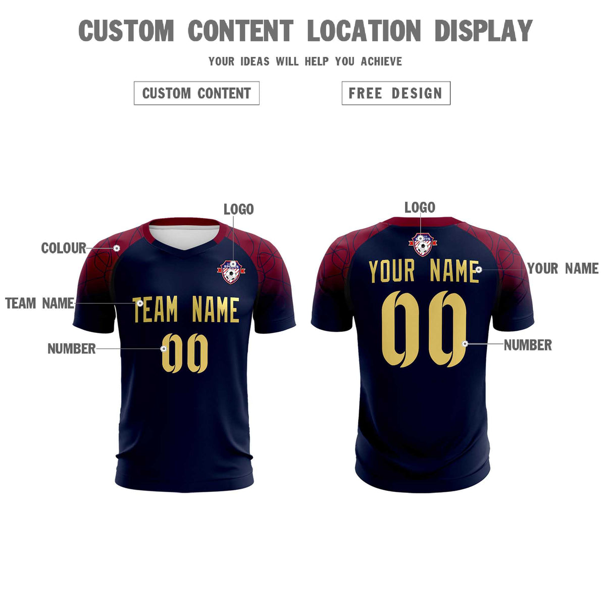 Custom Navy Classic Soccer Training Sets Jersey For Adults/Kids