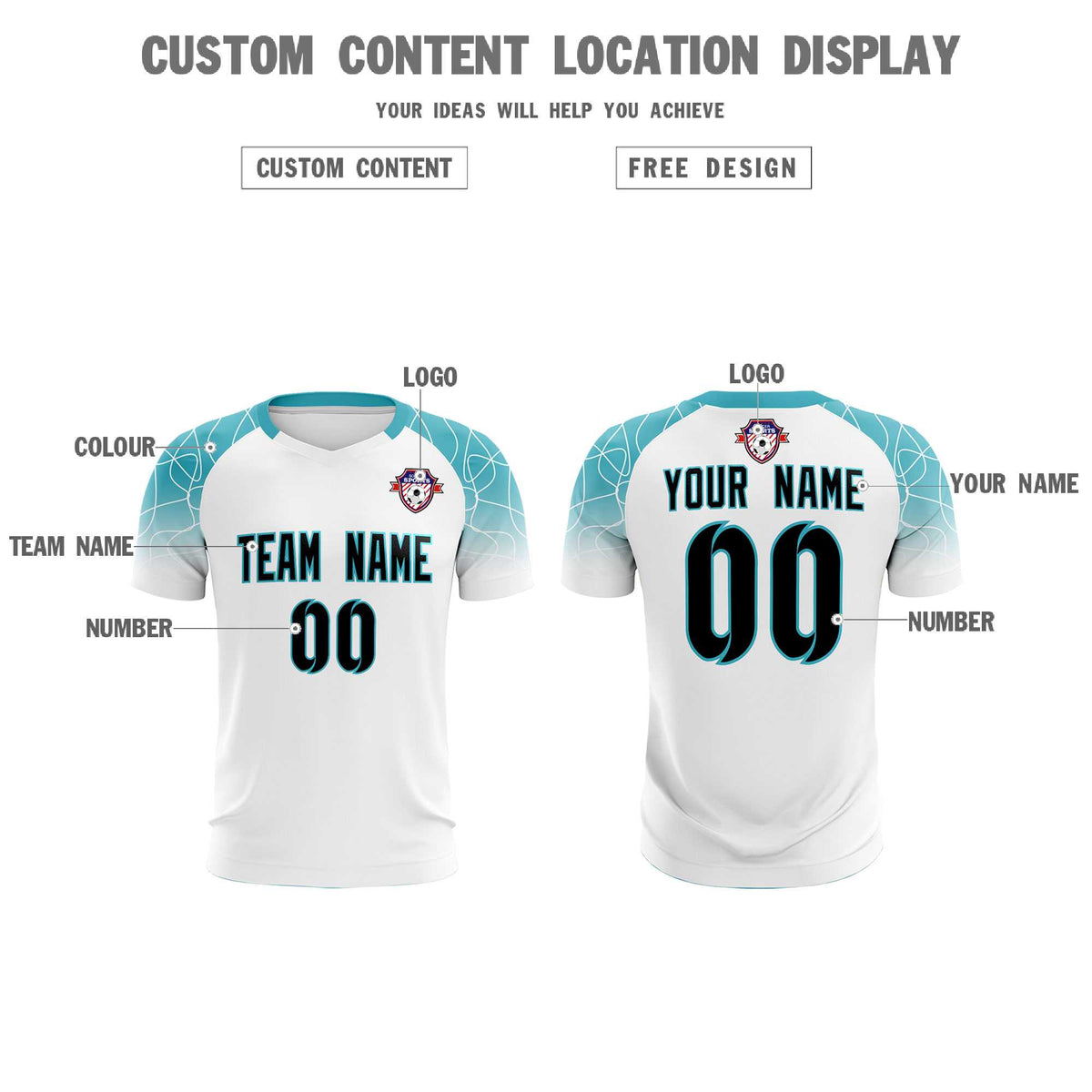 Custom White Classic Soccer Training Sets Jersey For Adults/Kids