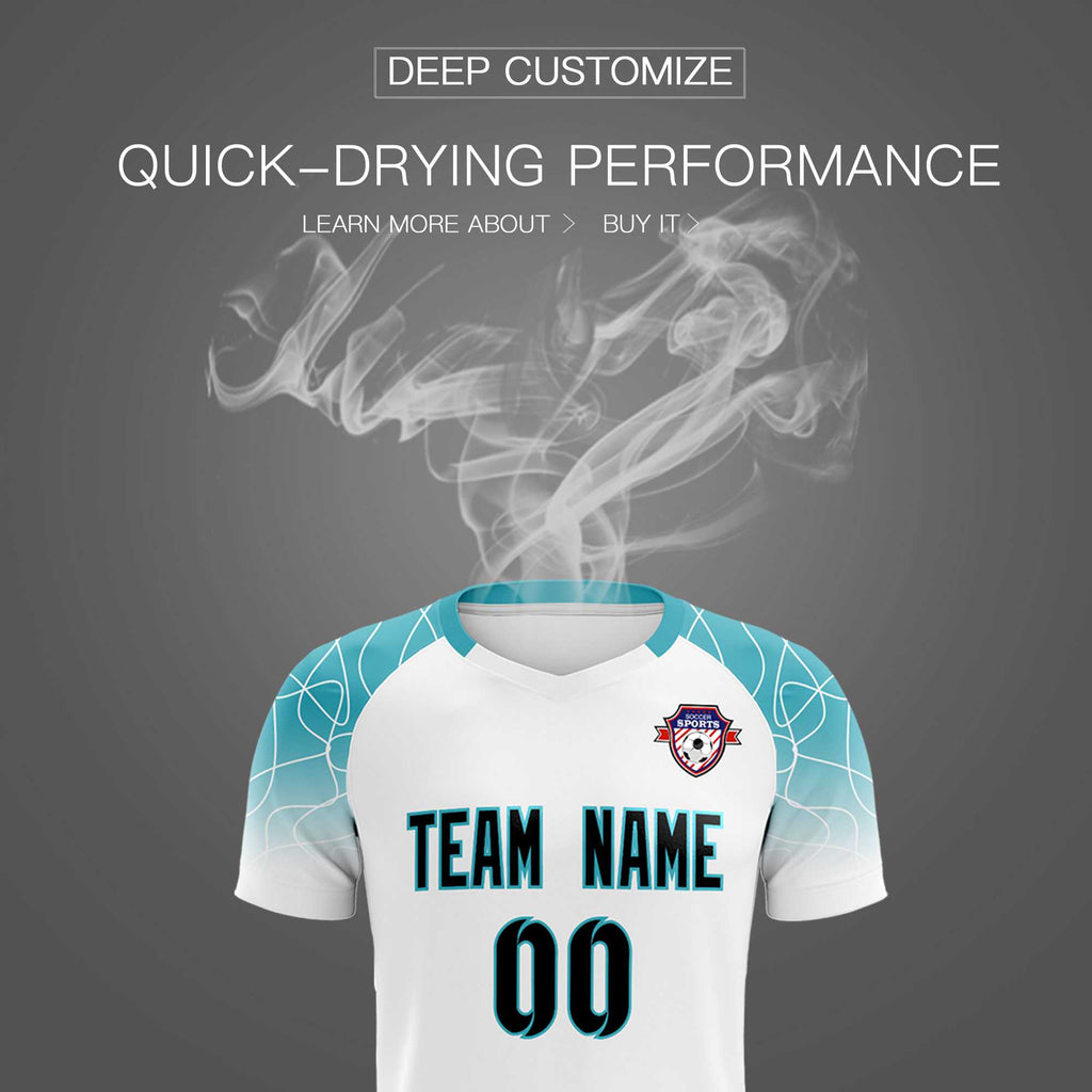 Custom White Classic Soccer Training Sets Jersey For Adults/Kids