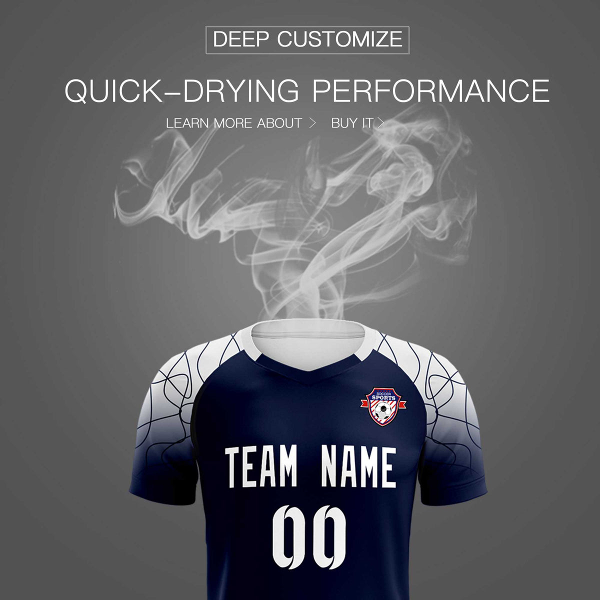 Custom Navy Classic Soccer Training Sets Jersey For Adults/Kids