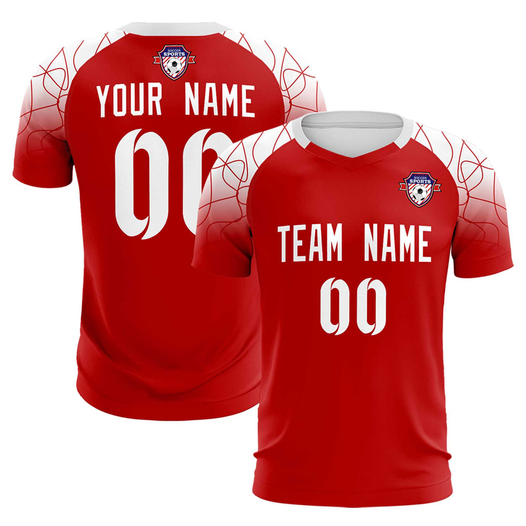 Custom Red Classic Soccer Training Sets Jersey For Adults/Kids