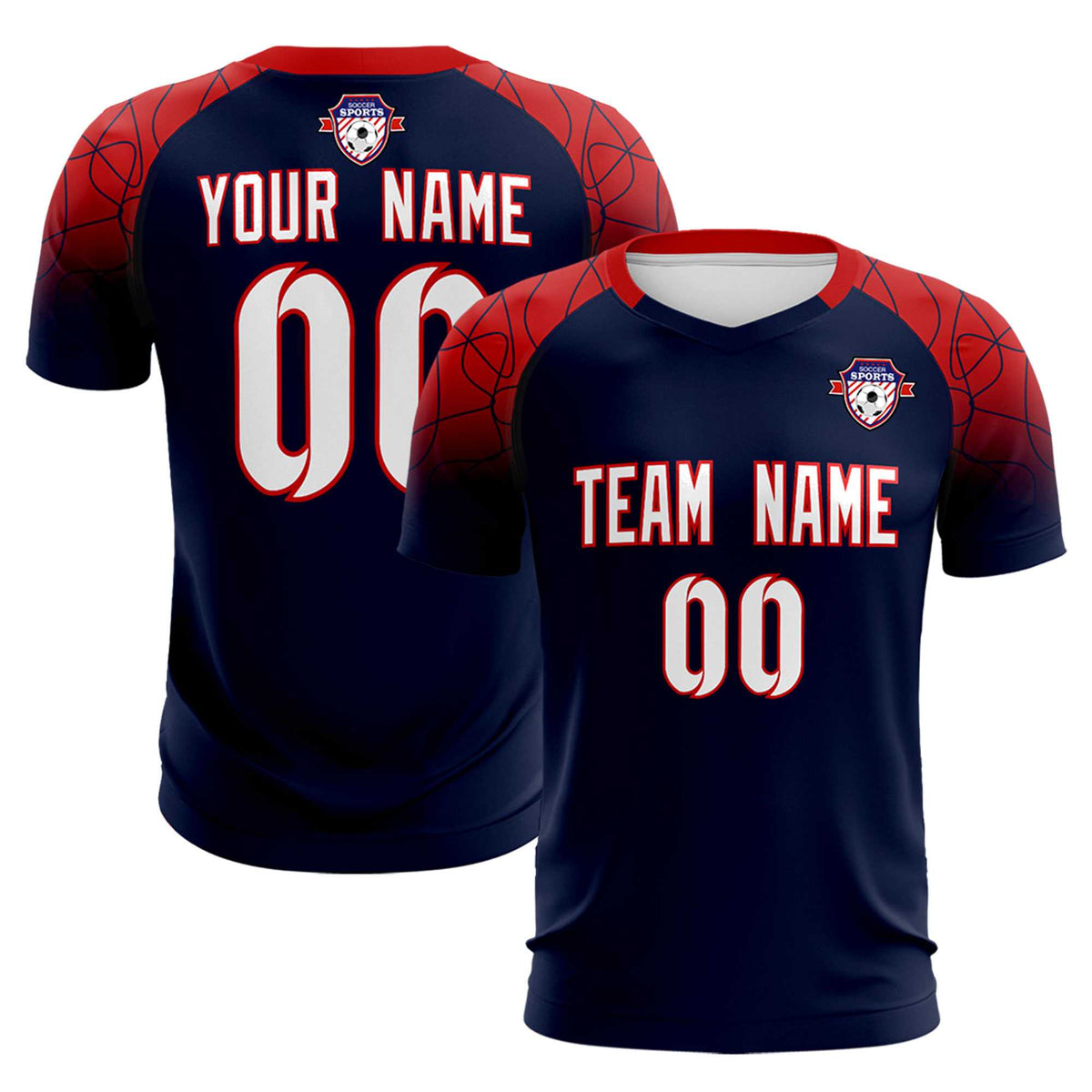 Custom Navy Classic Soccer Training Sets Jersey For Adults/Kids
