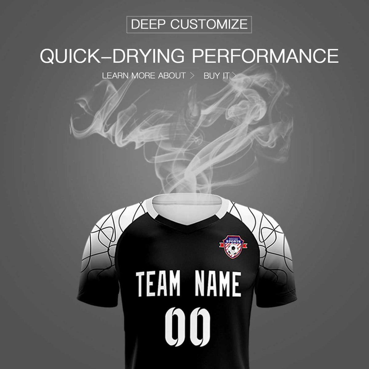 Custom Black Classic Soccer Training Sets Jersey For Adults/Kids