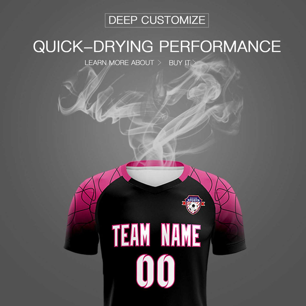 Custom Black Classic Soccer Training Sets Jersey For Adults/Kids