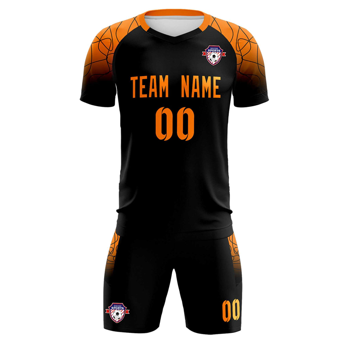 Custom Black Classic Soccer Training Sets Jersey For Adults/Kids