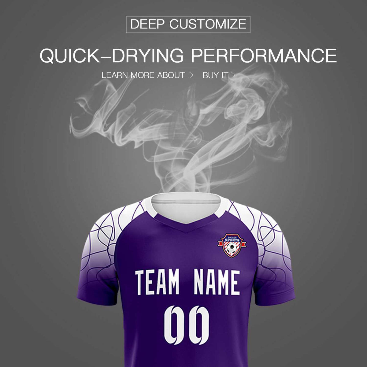 Custom Purple Classic Soccer Training Sets Jersey For Adults/Kids