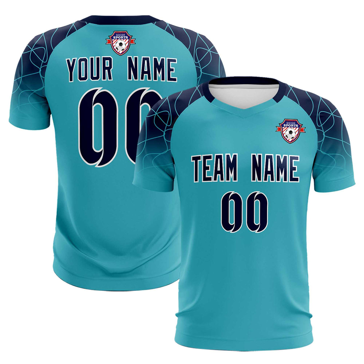 Custom Sky Blue Classic Soccer Training Sets Jersey For Adults/Kids