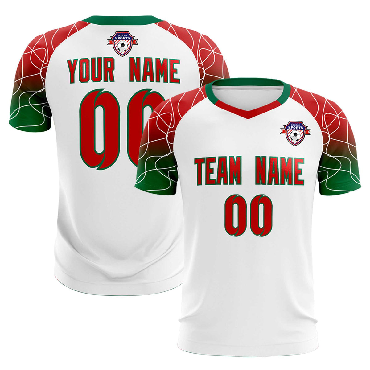 Custom White Classic Soccer Training Sets Jersey For Adults/Kids