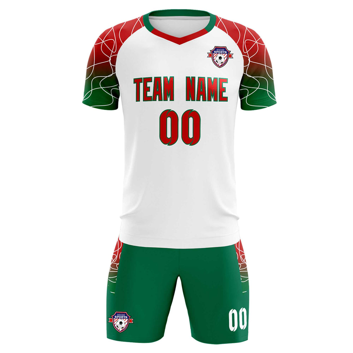 Custom White Classic Soccer Training Sets Jersey For Adults/Kids