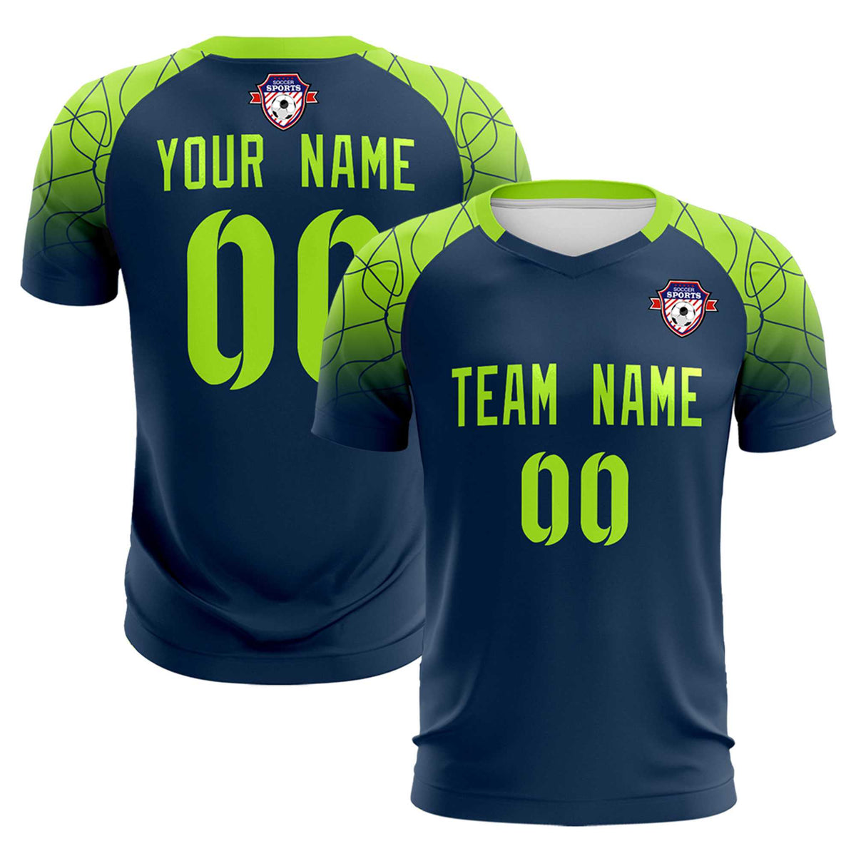 Custom Midnight Blue Classic Soccer Training Sets Jersey For Adults/Kids