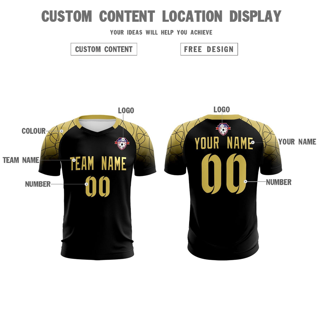 Custom Black Classic Soccer Training Sets Jersey For Adults/Kids