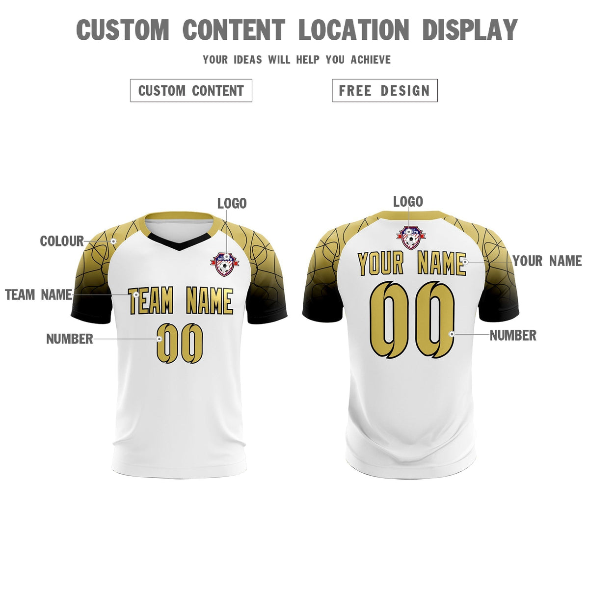 Custom White Classic Soccer Training Sets Jersey For Adults/Kids