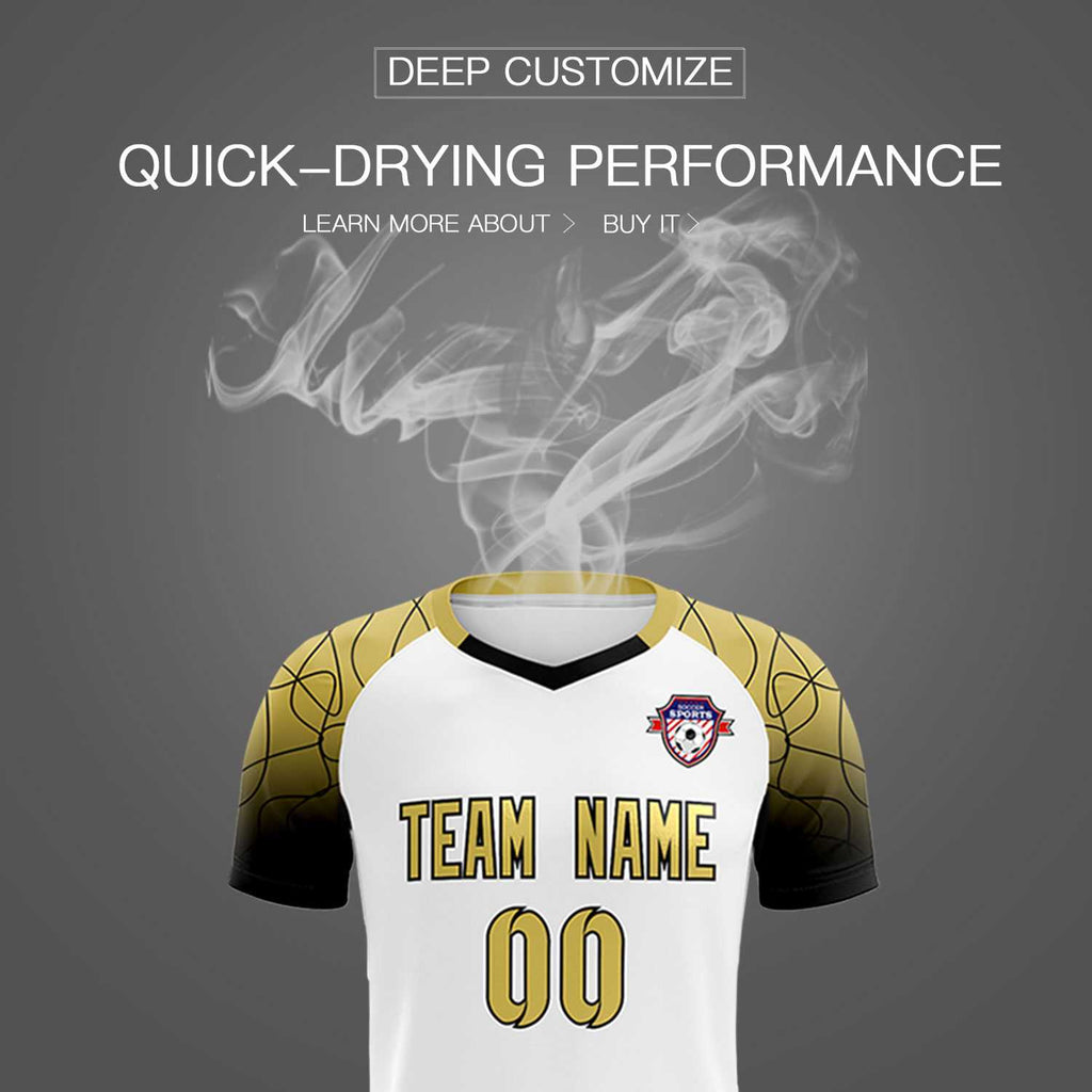 Custom White Classic Soccer Training Sets Jersey For Adults/Kids