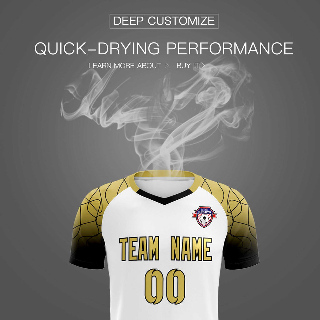 Custom White Classic Soccer Training Sets Jersey For Adults/Kids