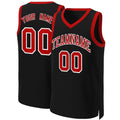 Custom Black Red-White Classic Tops Basketball Jersey
