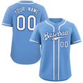 Custom Light Blue White-Royal Classic Style Authentic Baseball Jersey