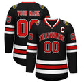 Custom Black Red Black-White Classic Style Hockey Jersey