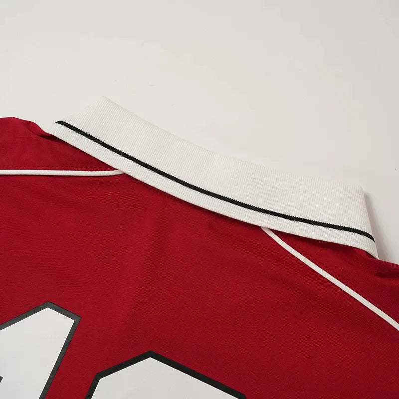 Red #10 Football Jersey Shirt – Retro Sportswear Style