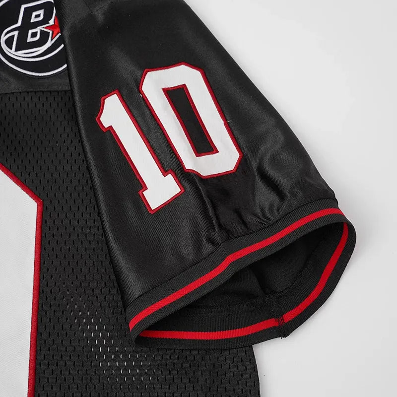 Black #10 Football Jersey Shirt – Retro Sportswear Style