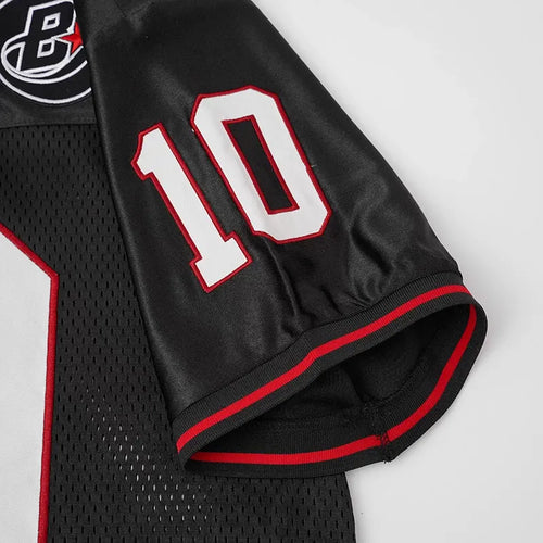 Black #10 Football Jersey Shirt – Retro Sportswear Style